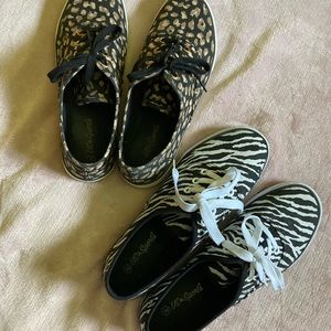 BUNDLE~2 Pairs Cute US Sports Animal Print Sneakers~Size 9